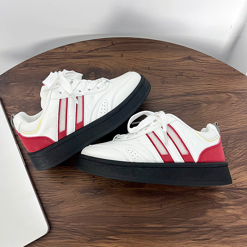 Women's platform shoes fashionable style low-top round-toe women's shoes versatile niche white shoes canvas shoes