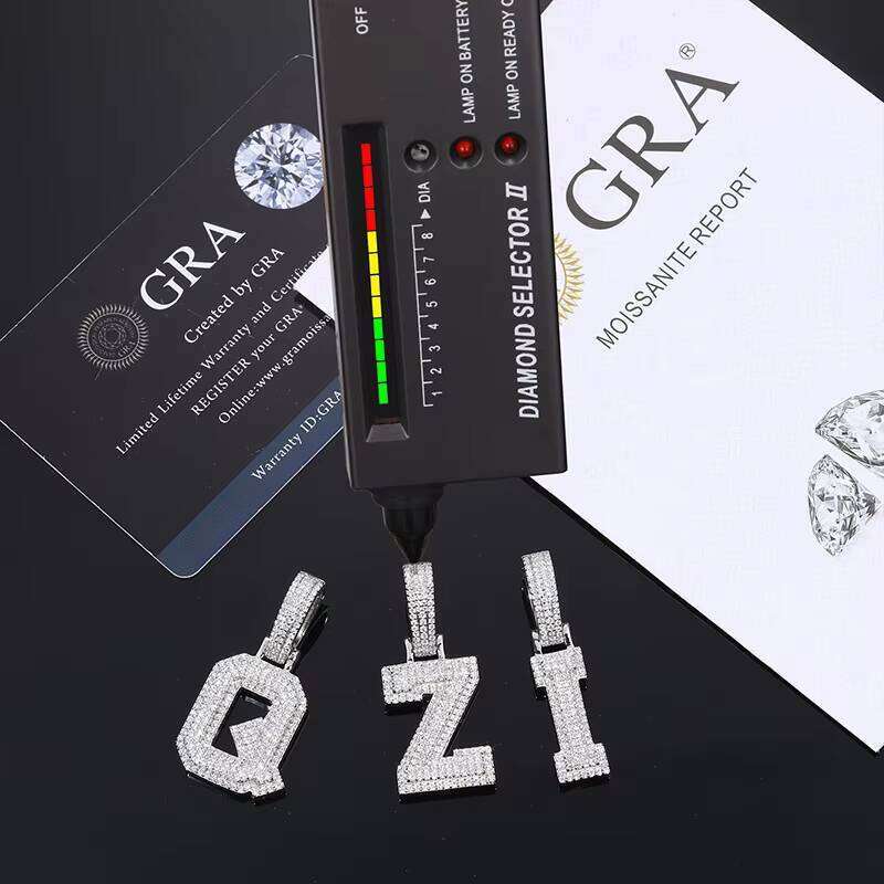 Iced Out Rapper Hip Hop VVS D Moissanite Sier Pendant Gift Wedding Engagement Jewelry