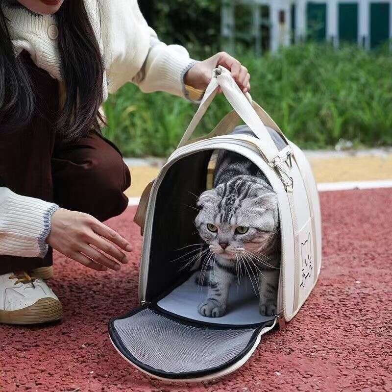 famous brand Outdoor Pet Large Capacity Handheld One Shoulder Foldable Cat Bag Portable