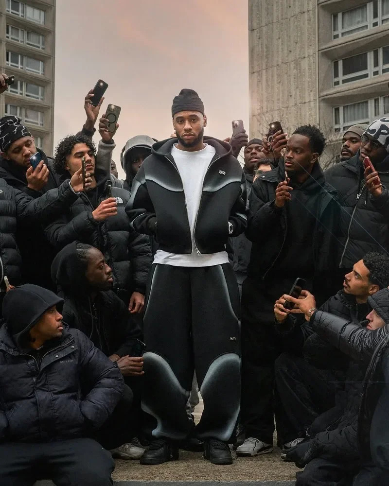 European and American Street Fashion Clothing Dark Striped Print Oversized Sweatshirt Men Y2k Gothic Punk Zipper Hoodie 250904