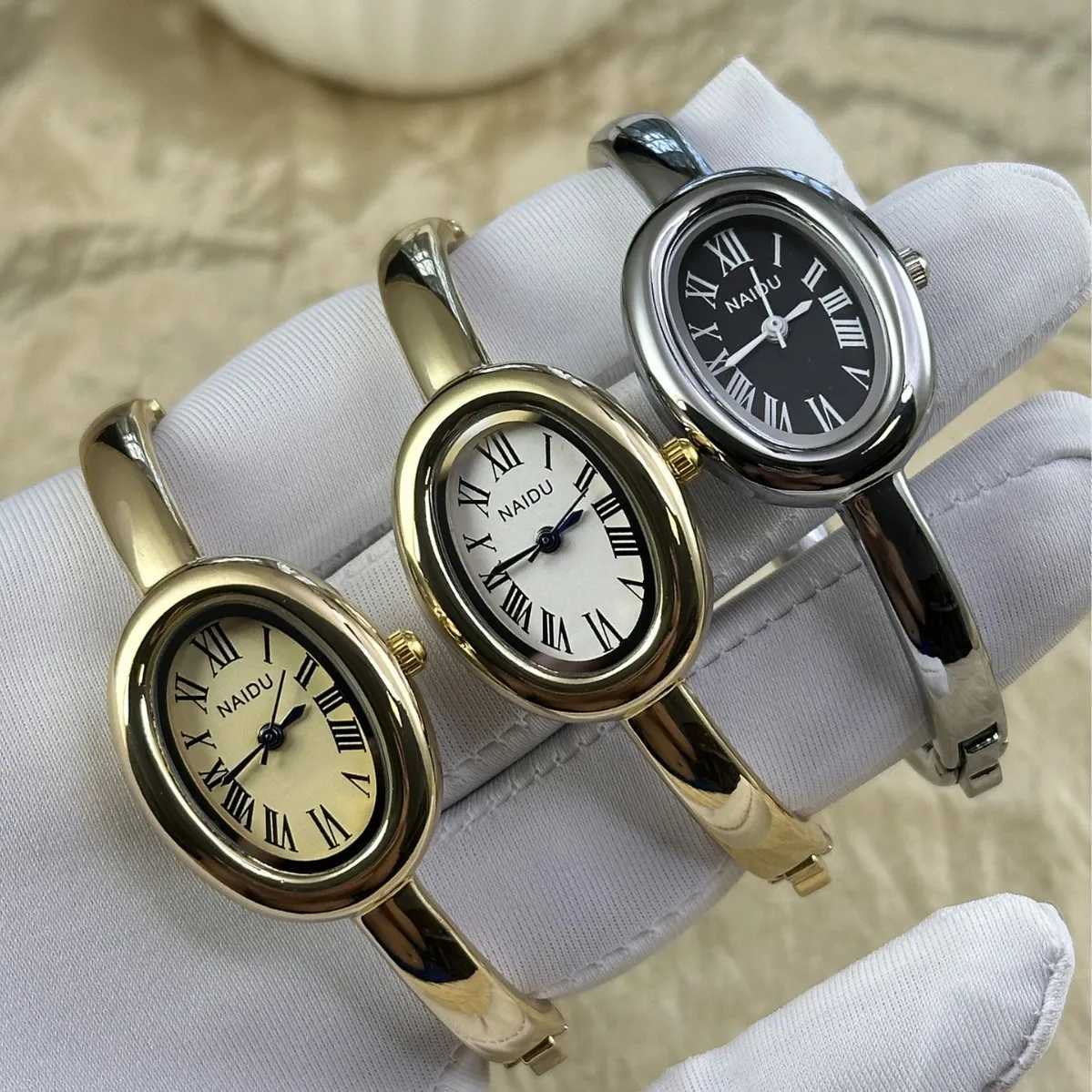 Simple Oval Wen Quartz Watch Luxury Ran Numerals Reloj Vintage Clock Ladies Stainless Steel Orologio Gold Sliver Wristwatch X250904