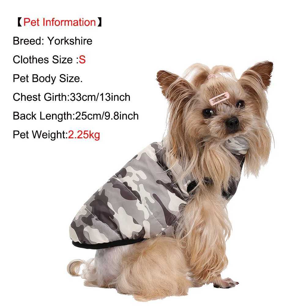 Reversible Dog Clothes For Small Medium Dogs Cats Winter Warm Puppy Lightweight Coat Vest Chihuahua French Bulldog Pet Clothing W250904
