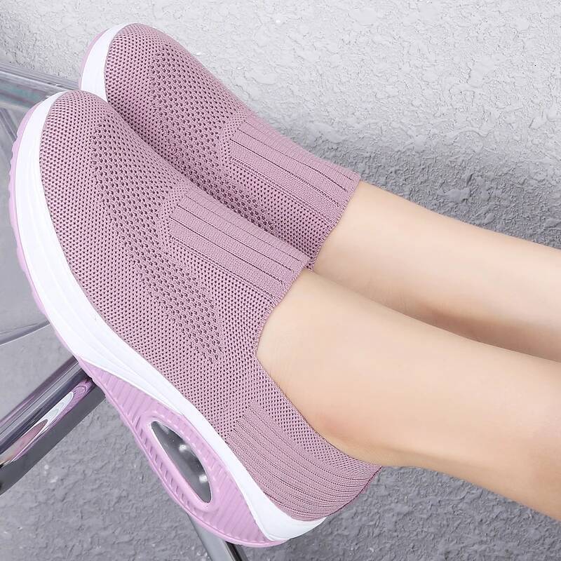 Summer Women Fashion Vulcanized Platform Solid Color Flat Shoes Casual Breathable Wedges Ladies Walking Sneakers ddmysaturn