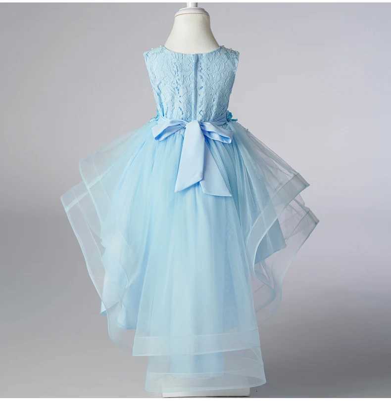 T2823 Girls Princess Sequins Dresses Baby Wedding Christmas Party Trailing Dress Teenager Children Kids Elegant Vestidos Z250904