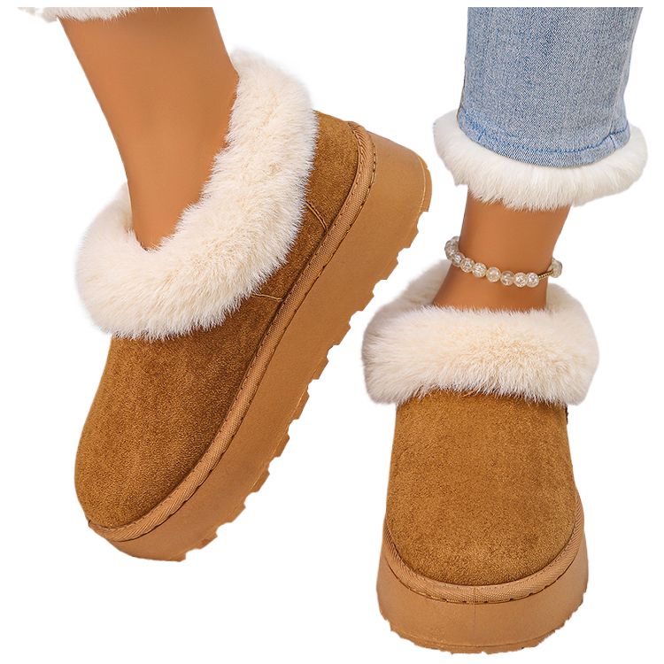 Winter Comfort: Warmth-Focused Low Top Snow Shoes with Thicker Walls
