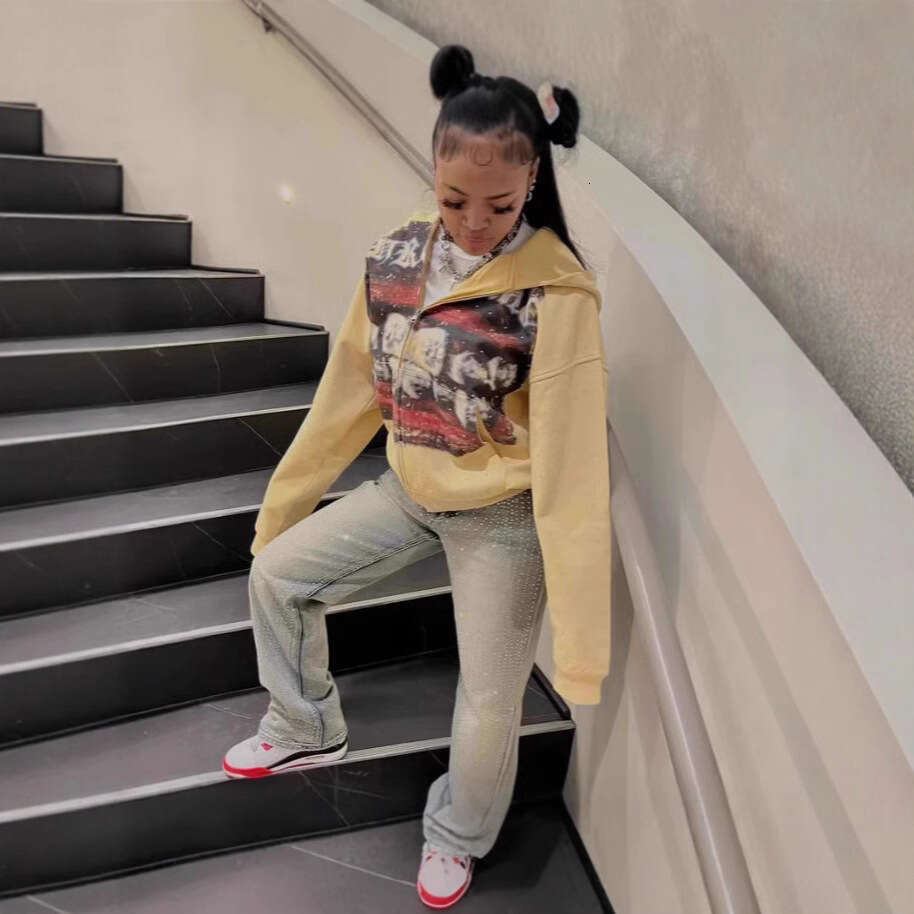 2025 Spring New Unisex Trendy Digital Print Polka Dot Zipper Sweatshirt