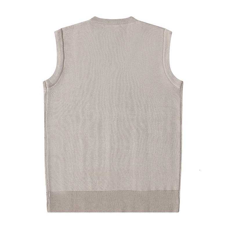 Mens V Neck Knit Vest Sweaters Casual Sleeveless SweaterXJ250904