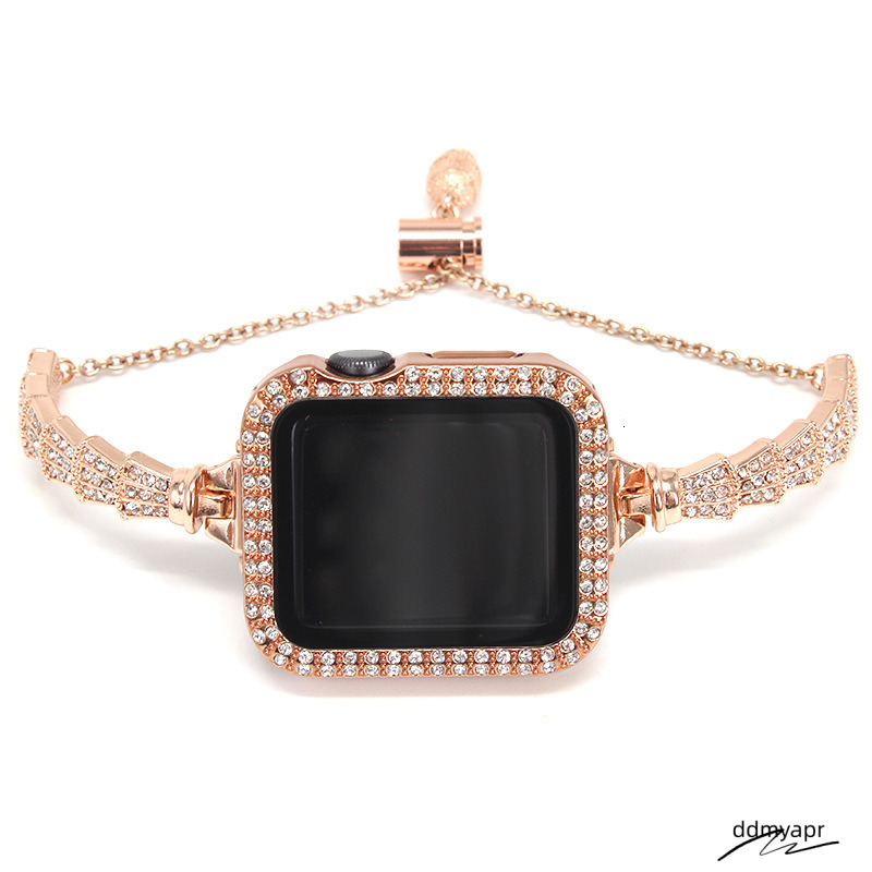 Shell Straps Apple Watch 38Mm 40Mm 41Mm 42Mm 44Mm 45Mm 46Mm 49Mm Smart Strap Bands Bling Dia Bracelet For Iwatch Band Series 10 9 8 7 6 5 4 3 Ultra Dd