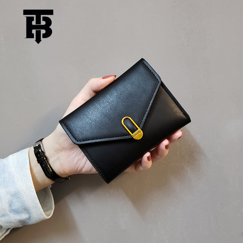 TB BHULAMTE Ins New Love European And American Simple Women's Wallet Short Designer S Bag Style 70% Off Small Wallet Women's Coin Purse Card