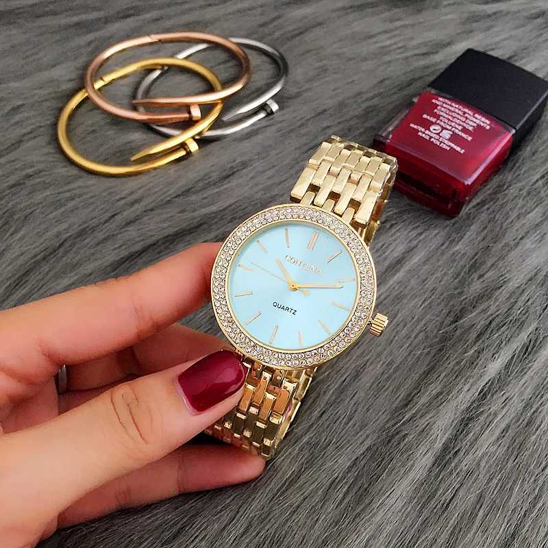CONTENA Fashion Luxury Silver Watch Wen Watches Rhinestone Wens Watches Ladies Watch Stainless Steel Clock reloj mujer X250904