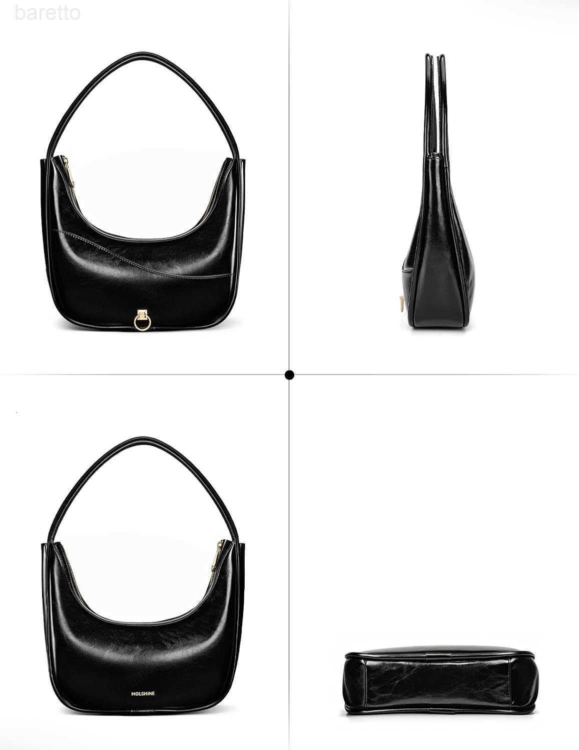 Genuine Leather Crescent Handbag Hobo Shoulder Bag Armpit Bag Party Clutch Purse for Women Lady Model DLK0032 M250904