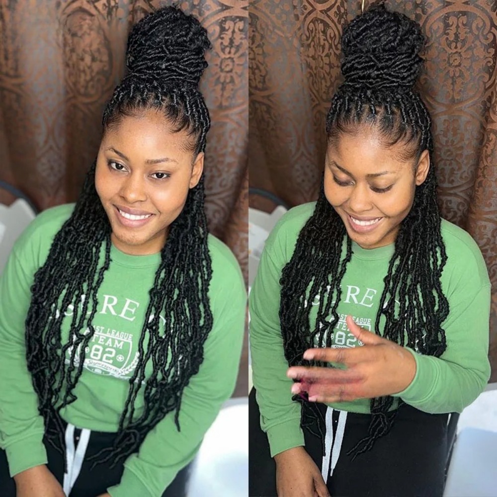 Twist Braided Wigs Box Braided Lace Front Wig For Black Women Synthetic 360 Full Lace Frontal Wig Faux Locs Wig Goddess Braids Wigs