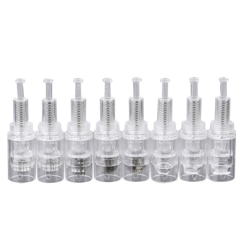 100Pcs Screw Slot Needle Dermapen Cartridges Electric Microneedles Mesotherapy MTS Tips 9/12/24/36/42 Pin Nano Derma Replacement Needles