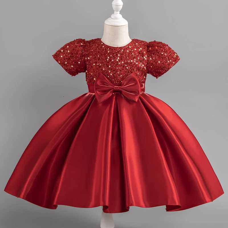 Baby Girls Christmas Dress Sequin ShortSleeve Party Dress Birthday Toddler Dress Wedding Princess Dress for Kid Girl Luxury Cown Z250904