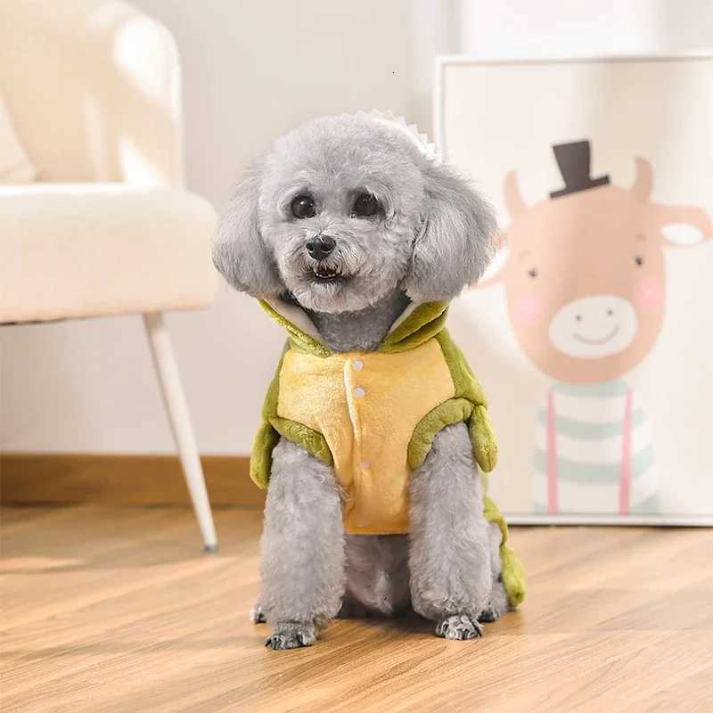 XS5XL Funny Dinosaur Doggie et Halloween Dog Costume Green Thicken Warm Pet Clothes Small Medium Puppy Wear Suit W250904