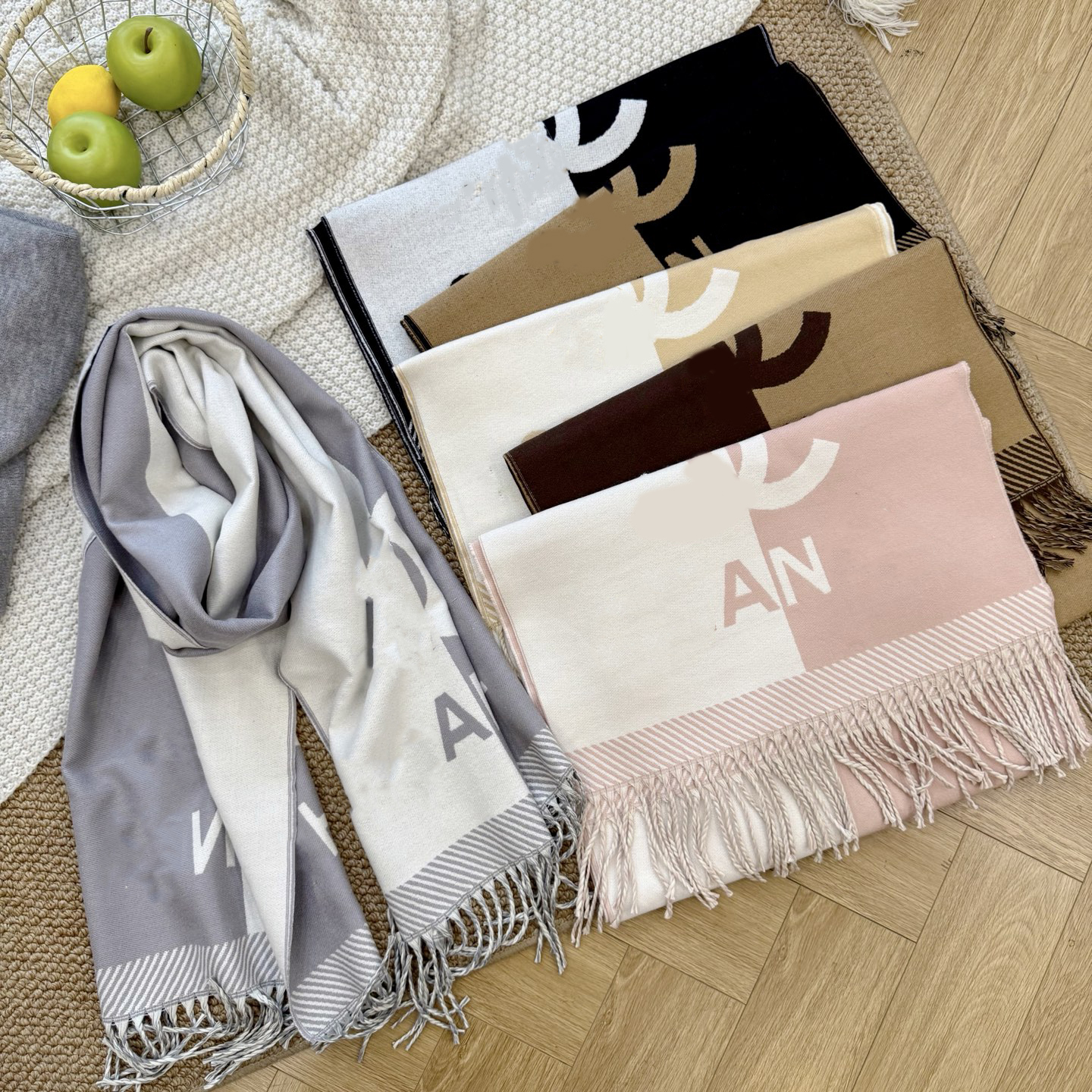 Scarf High-End Cashmere Yarn Scarf Reversible Scarf For Women Winter Warm Scarf Men's Scarf Unisex Scarves Fashion Anti-Pilling Scarf Heavy work Drape Blankets