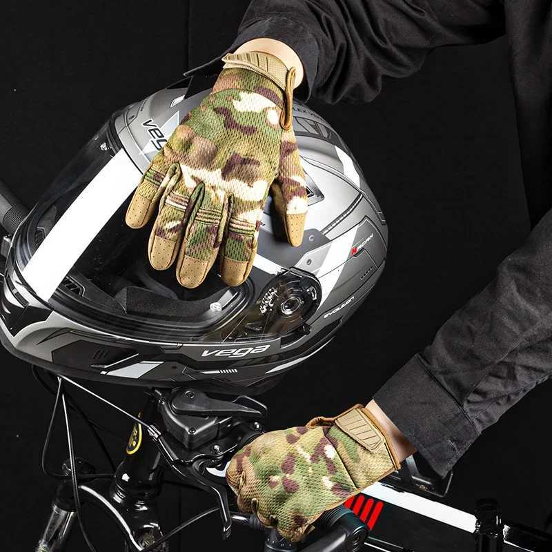 Camo Touch Screen Tactical Full Finger Gloves Airsoft Paintabll Shooting Driving Work PROtection MittensXJ250904