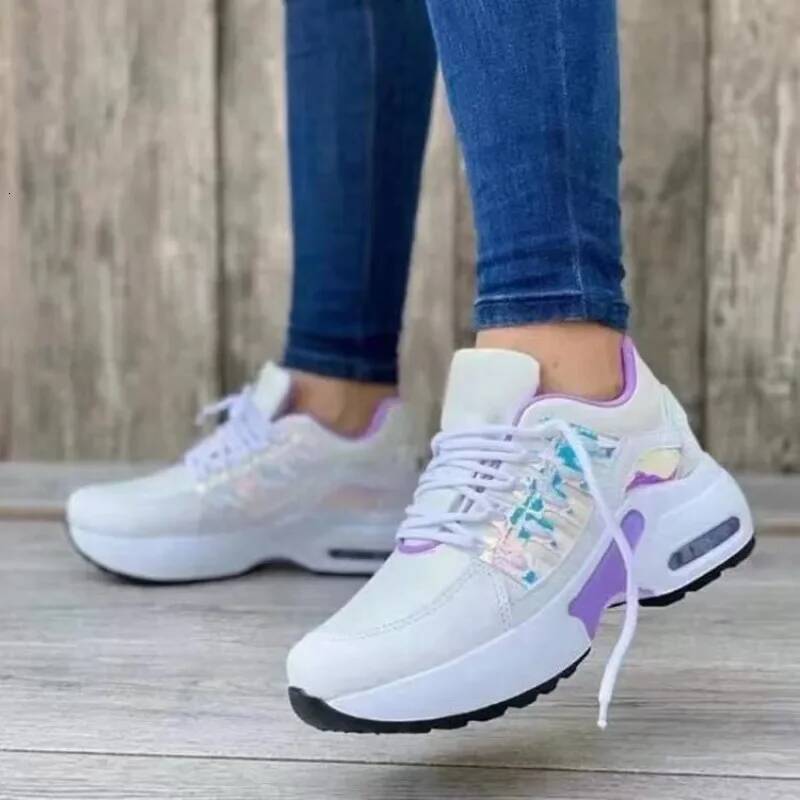 Sneakers 2024 New Fashion Wedge Platform Plus Size Casual Sports Women Lace-up Mesh Breathable Women's Vulcanized Shoes ddmysaturn