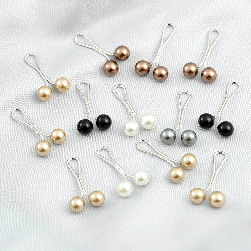 12 PCS Multicolor Headscarf Pearl Pins Clips Hijab Scarf Muslim Arab Shawl Islamic Accessorie Jewelry 250903