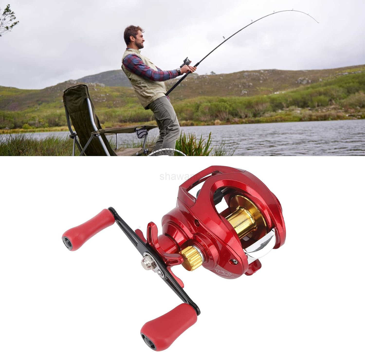 Fishing Reel Baitcasting Wheel Stable Metal for Sea W250904