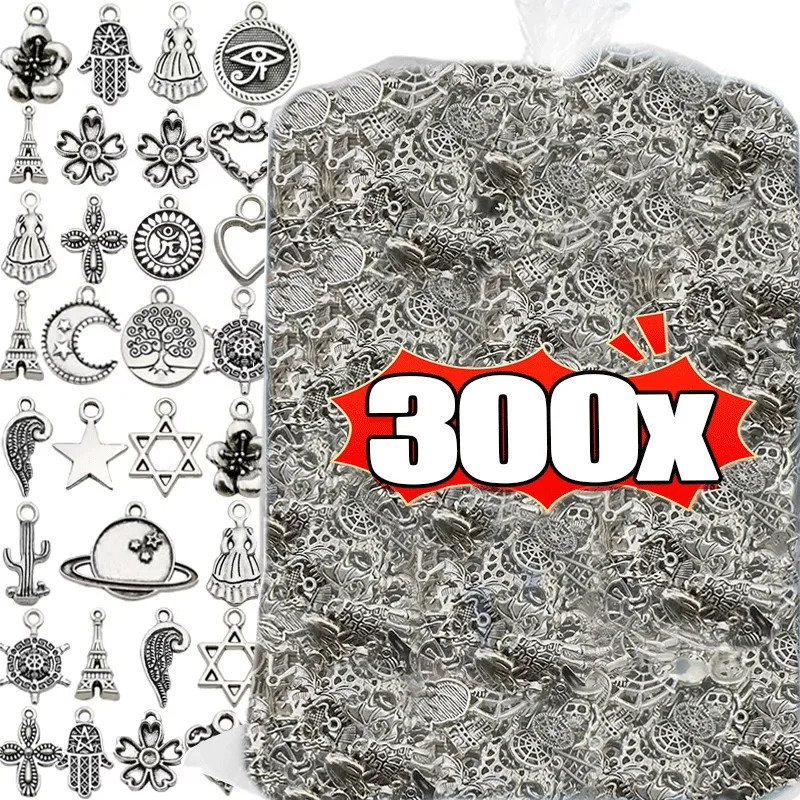 100300pcs Tibetan Silver Mixed Pendant Animals Charms Beads for Jewelry Making Bracelet Earrings Necklace DIY Craft Art 250828
