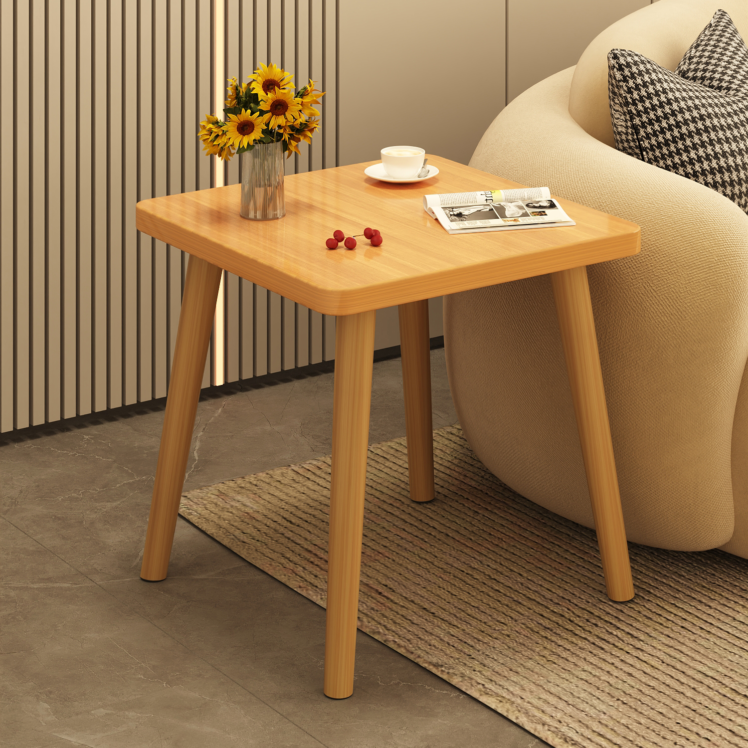 M9032 Coffee table small square table home sofa side table small apartment rental house simple square table