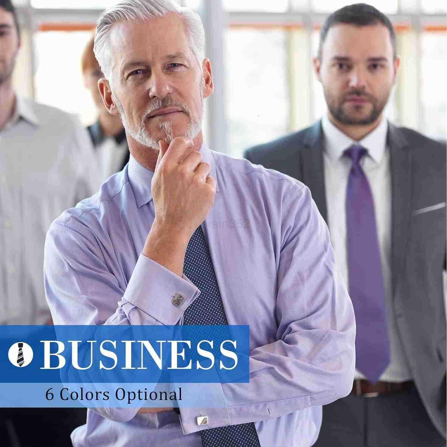 6 Pcs Clip on Tie for Men Clip on Easy Necktie Striped Solid Plaid Dots Mixed Lot Tie for Office School 20 Inch Elegant StyleW250904