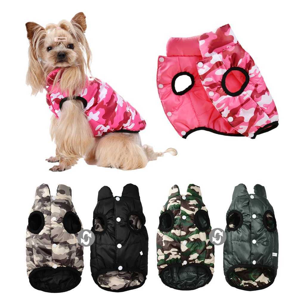 Pet Coat Winter Warm Dog Clothes For Small Dogs Cat Reversible Windproof Lightweight Puppy et Vest Yorkie Schnauzer Costume W250904