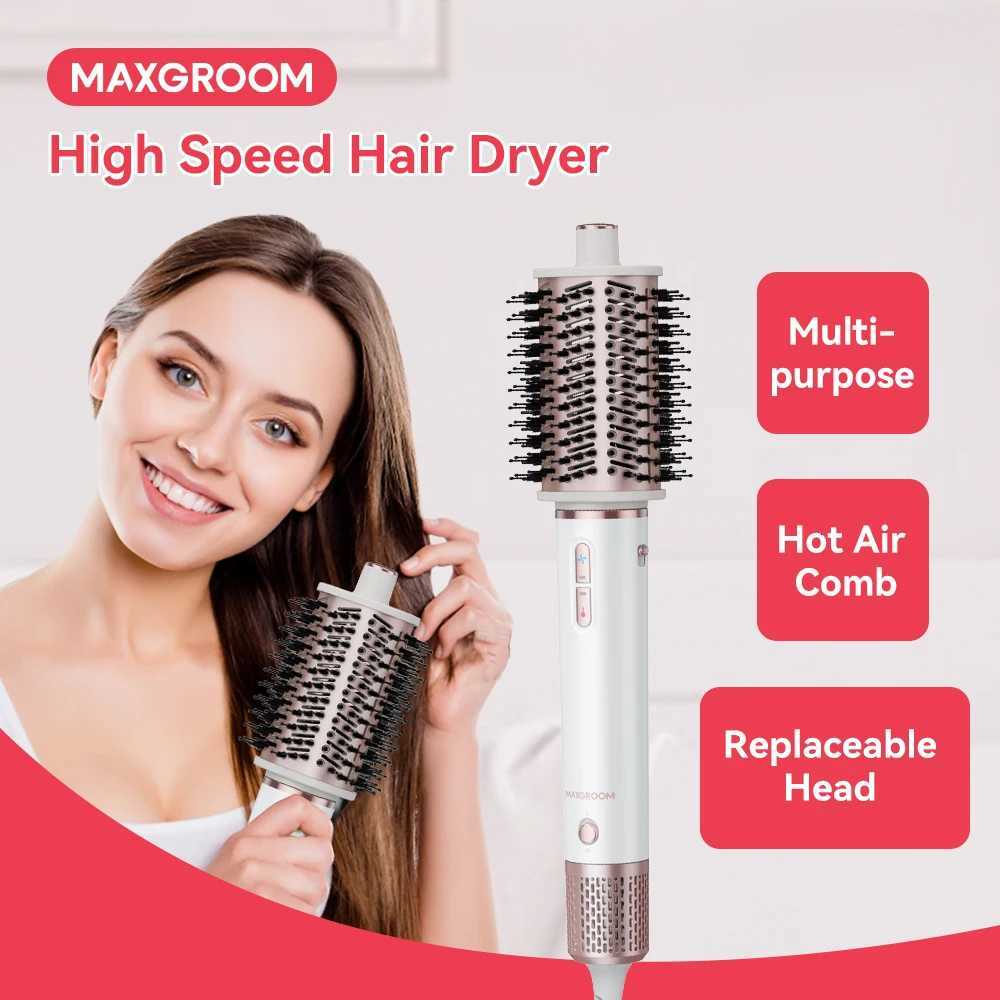 MAXGROOM HighSpeed Hair Dryer Brush 110000 RPM Fast Dry Hair Care Styling Blow Dryer Brush Negative Ion HairDryer Multi StylerW250904