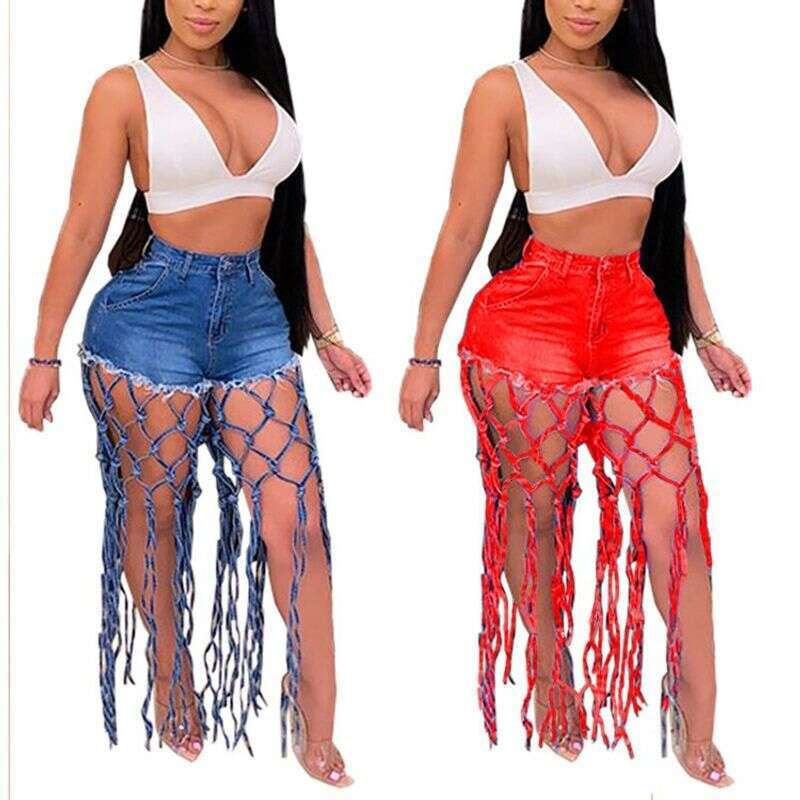 Women's Clothing A Wide Range Of Stylish Knotted Denim Hot Pants