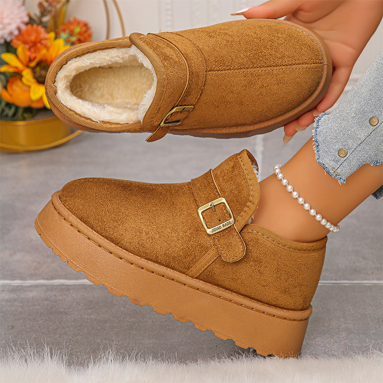 Snow boots for women - new style, thick sole, padded interior, extra thick and warm short boots