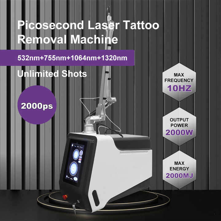 High Tech Portable Picosecond Nd Yag Laser Tattoo Remove Skin Brightening Painless Cleansing Black Face Doll Treatment CE Instrument