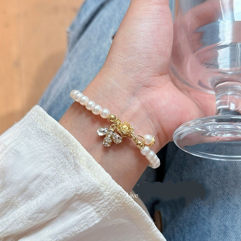 New Beaded Little Bee High-End Niche Design Versatile Simple Light Fashion Bracelet Jewelry for Women