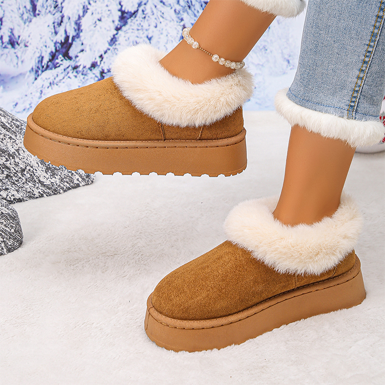 Winter Comfort: Warmth-Focused Low Top Snow Shoes with Thicker Walls