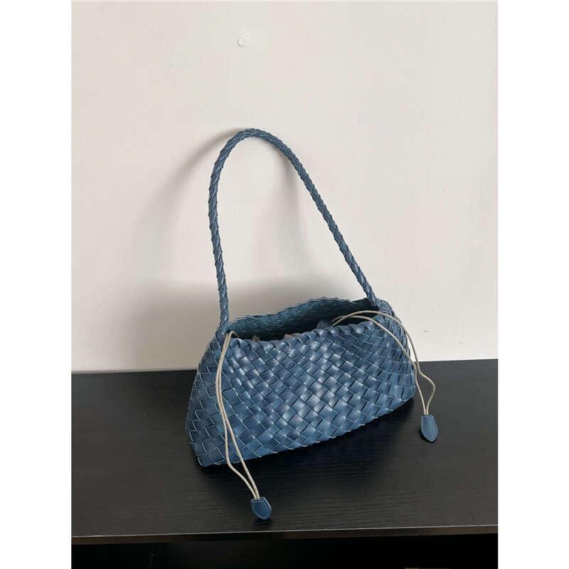 2025 New Genuine Leather Handwoven Underarm for Women High-end Versatile Vintage Handbag Shoulder Mother and Child Bag