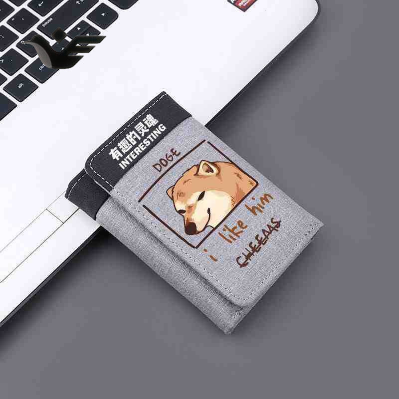 Feiyan Free Shipping New Designer Bag Luxury Shopping Bag Wallet Men Canvas Vertical Fashion Trend Student Youth Game Cartoon Anime Peripheral Card Ho