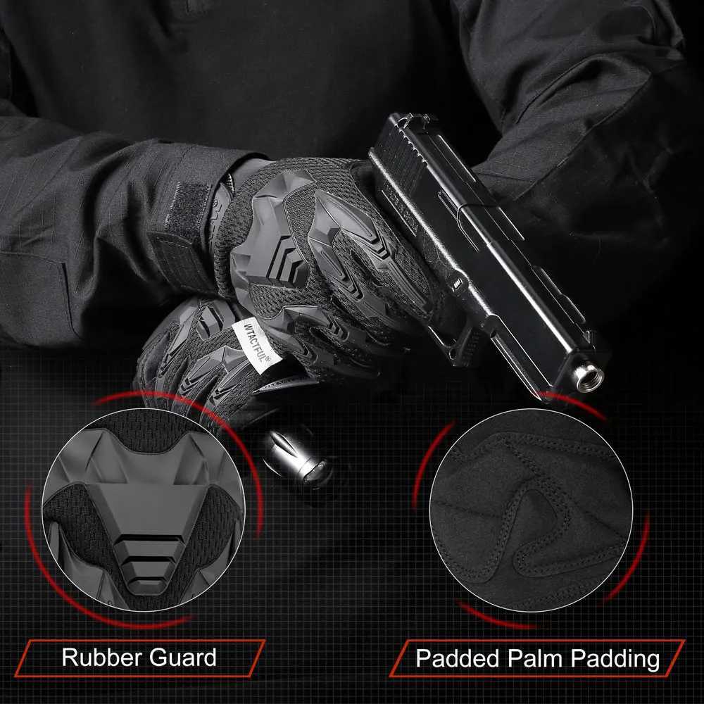 Tactical Gloves Touch Sceen Paintball Shooting Airsoft Combat Bicyc Rubber Protective AntiSkid Full Finger Glove Men WomenXJ250904