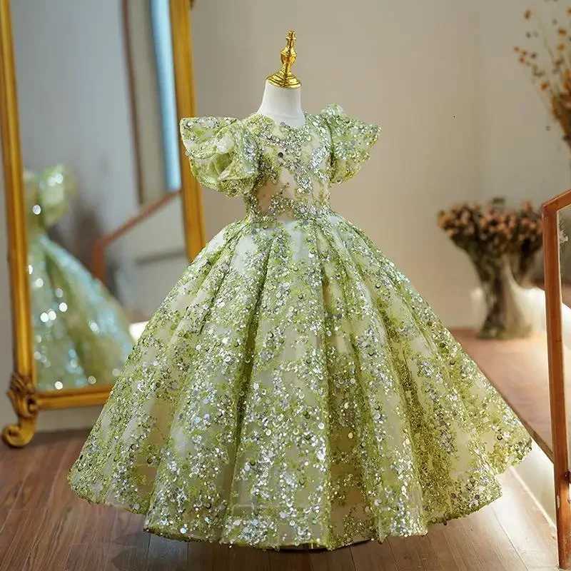 Girls Premium Boutique Formal Gown Elegant Long Dress for Summer Pageants Piano Recitals Stage Performances Z250904