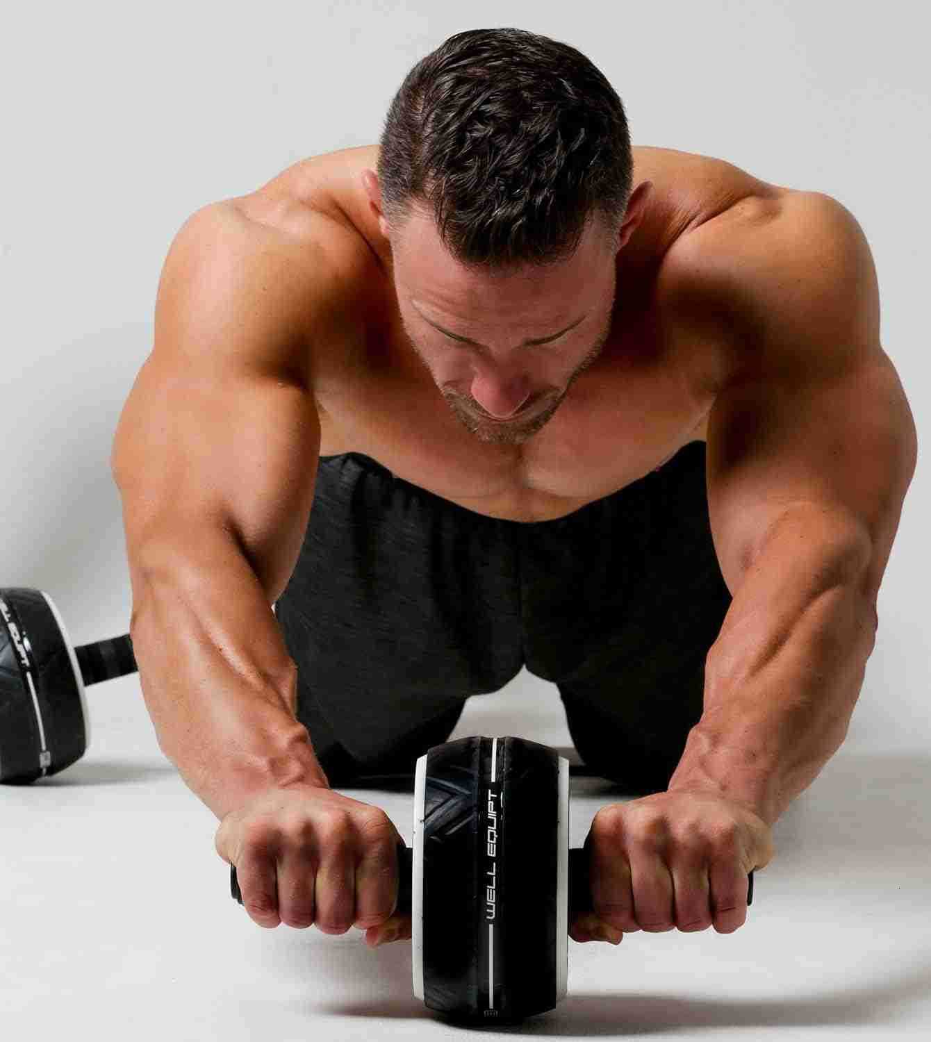 Ab Roller for Abs Workout Ab Wheel Roller for Core Workouts Exercise with our Home Gym Workout Equipment for Men and Women Includes Knee Pad Wellmade 