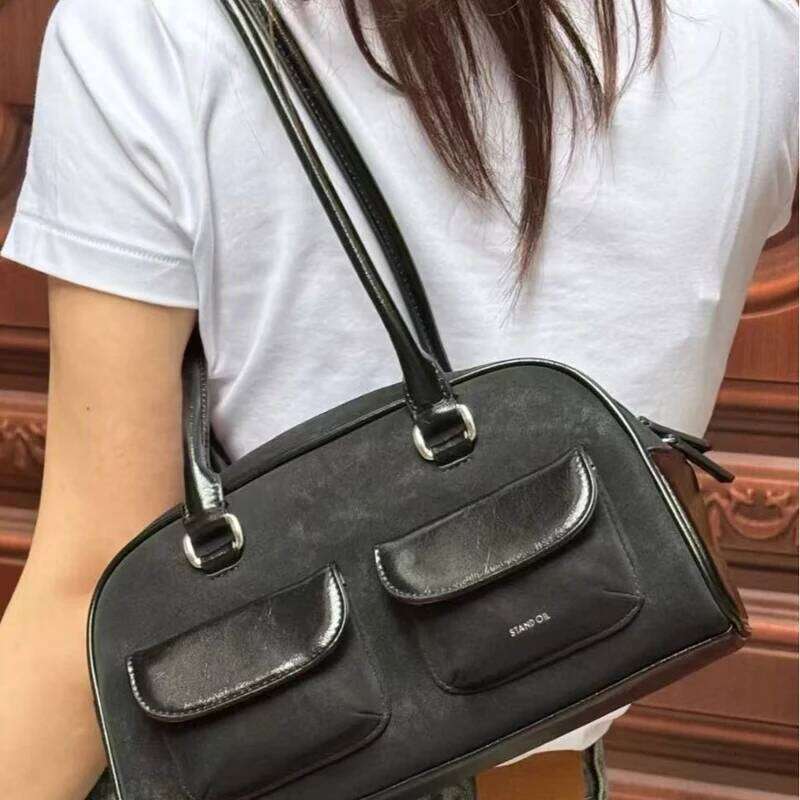 2025 New Bowling Popular Underarm Large Capacity Single Shoulder Three-dimensional Bag, Horizontal Square Handbag
