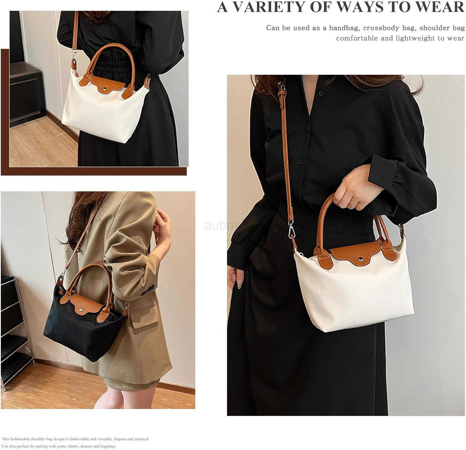 Mini Crossbody Bag for Women Casual Lightweight Small Nylon Tote Bag Ladies Shoulder Purses Handbags With Strap M250904