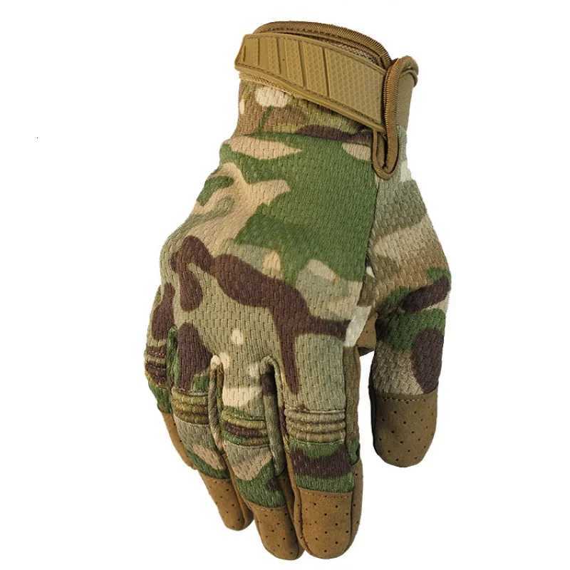 Camo Touch Screen Tactical Full Finger Gloves Airsoft Paintabll Shooting Driving Work PROtection MittensXJ250904