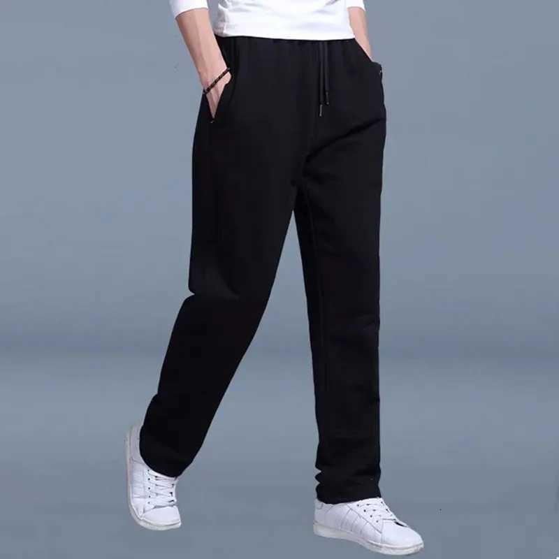 Men straight leg sports pants for spring and summer thin design solid color drawstring casual pants new loose fit sweatpantXJ250904