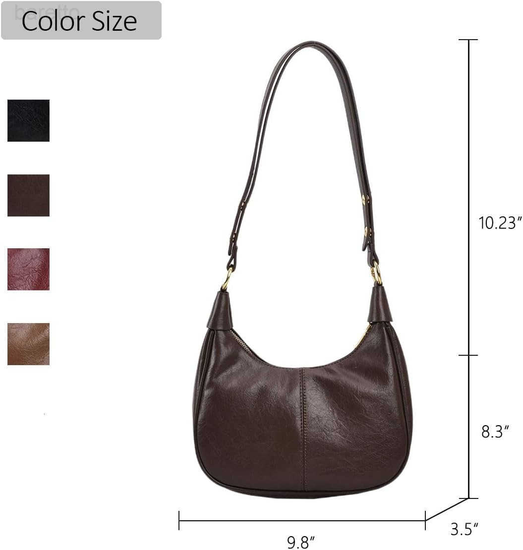 Small Hobo Bag for Women Crescent Retro Tote Handbags PU Leather Shoulder Bag 2025 M250903