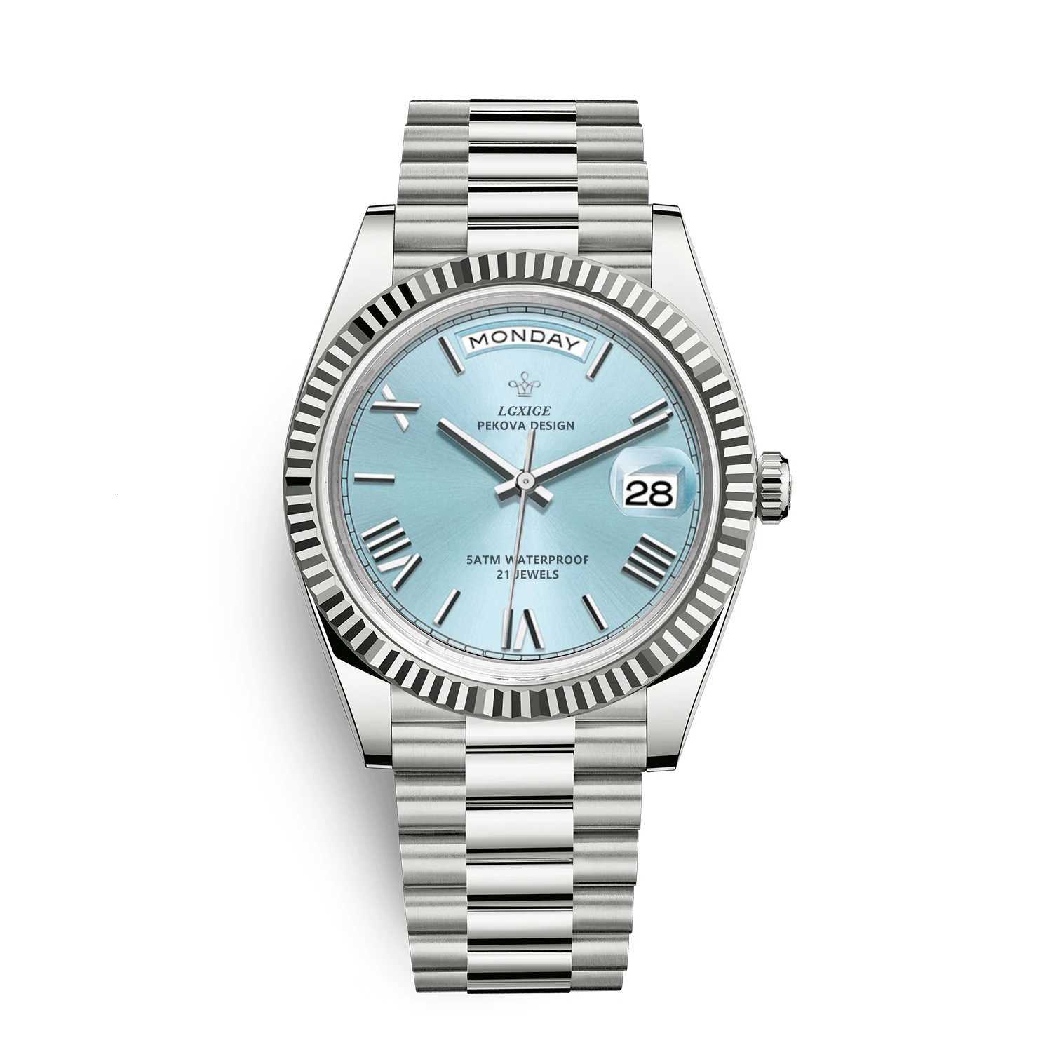 2025 New Fashion Mens Watches Day Date Waterproof Top brand Luxury Quartz Wristwatches For Men Cndar Vintage Wrist Watch X250904