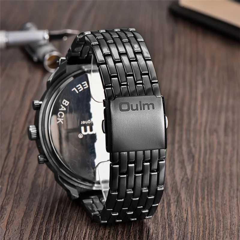 Huge Two Time Zone Mens Watches Top Luxury Brand M Quartz Big Size Watch Individuality Large Men Military Wristwatch X250904
