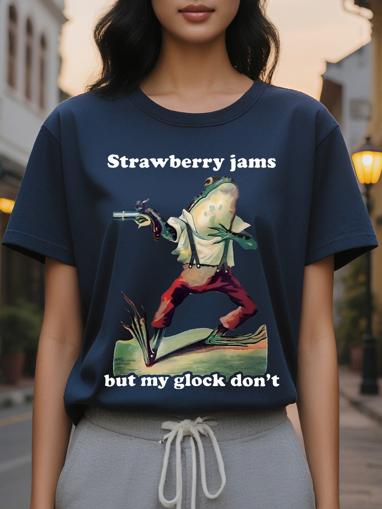 Large XL Casual Sleeveless Spring Summer Frog Print Crew Neck Tank Top Women's Clothing Plus Size