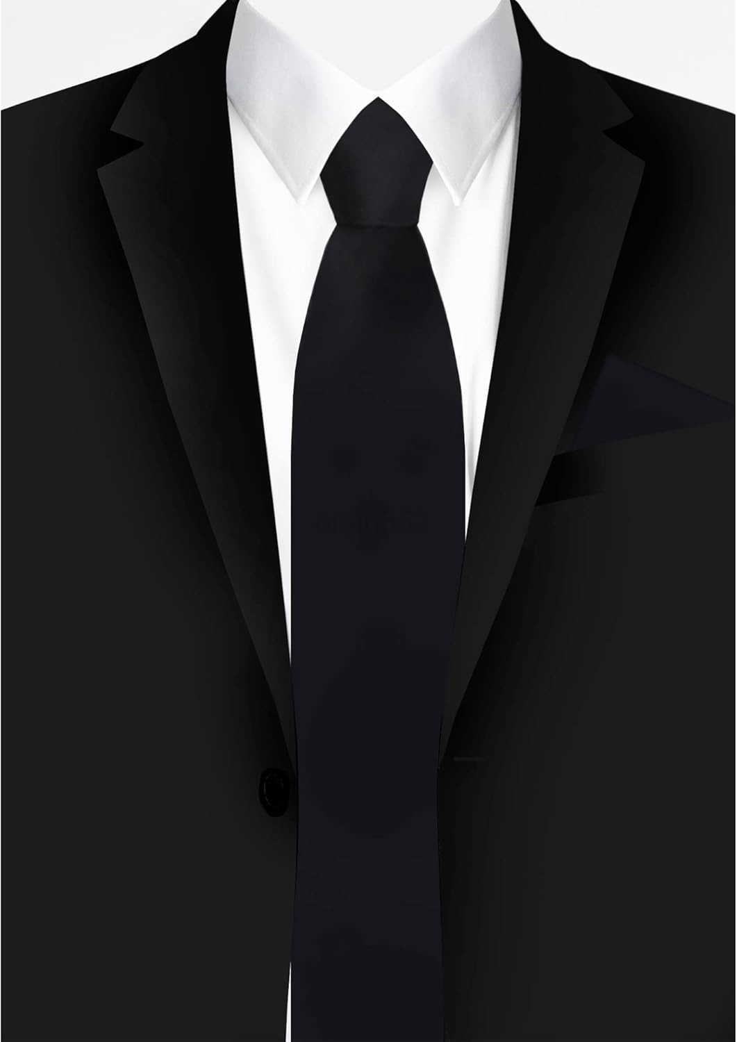 Mens Extra Long Solid Color TieW250904