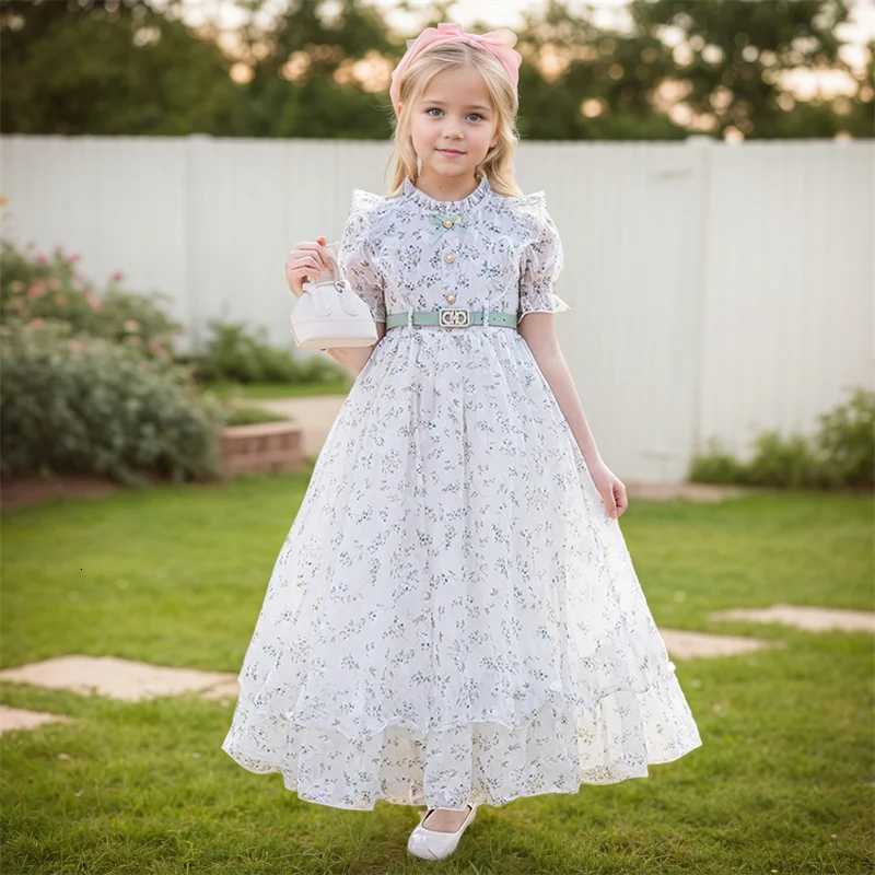 Girls Long Dress Summer New Type Casual Party Style Printed Pattern Chiffon Cute and Elegant Long Dress Clothing Z250904
