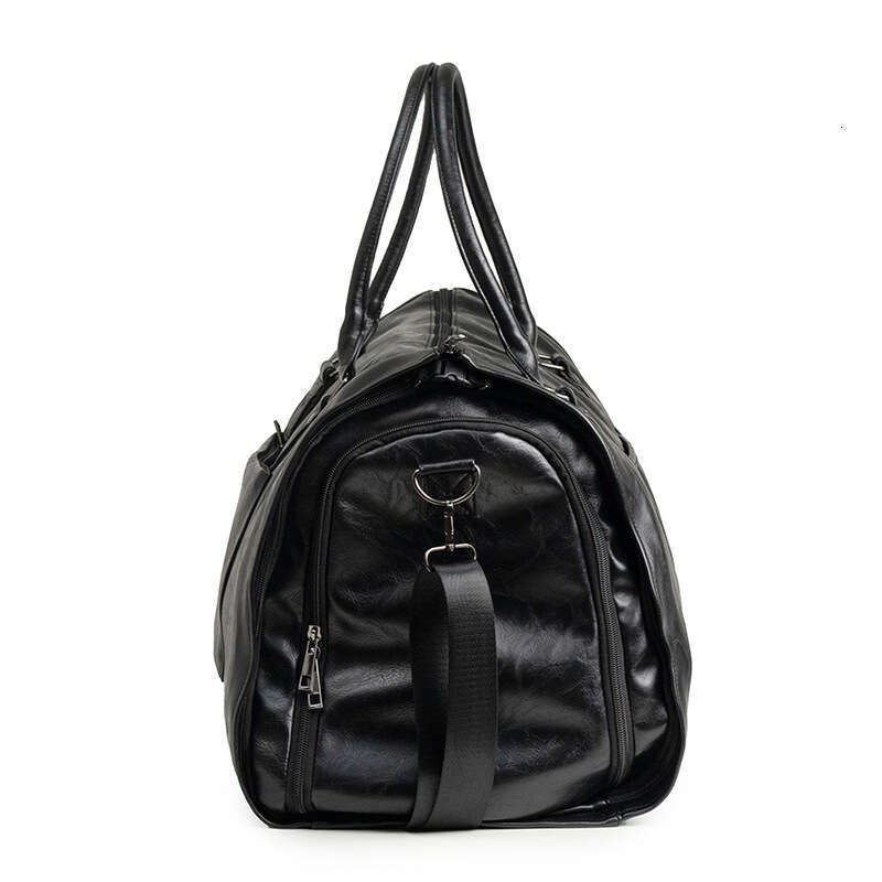 DHEssentials 2024 Men's Travel Garment Bag, PU Leather Suit Carrier with Shoe Compartment